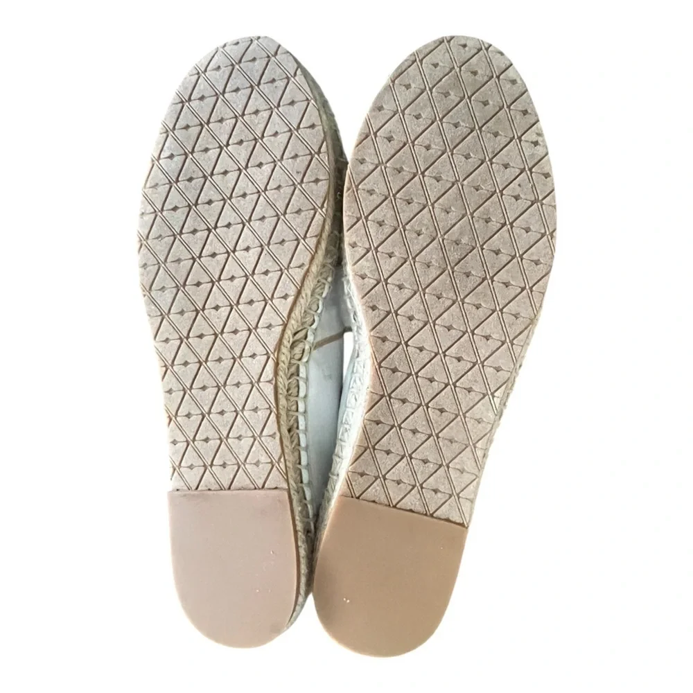 ZAC Zac Posen Textile Mesh Espadrille Flats Ivory/Nude Size 8M